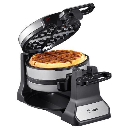 Classic Belgian Waffle Maker with Nonstick Plates and Drip Tray