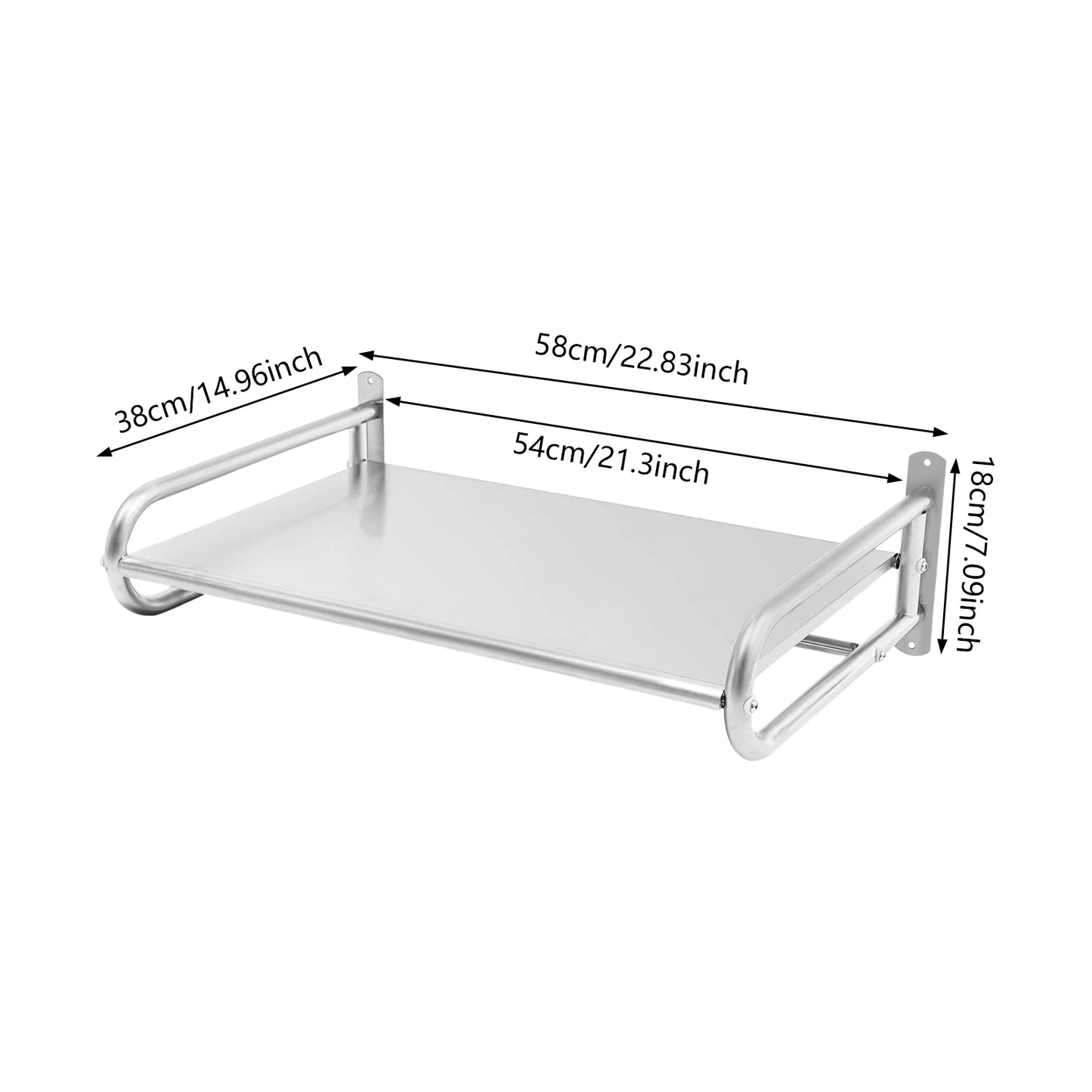 Hign Concerned Wall Mounted Microwave Shelf For Kitchen