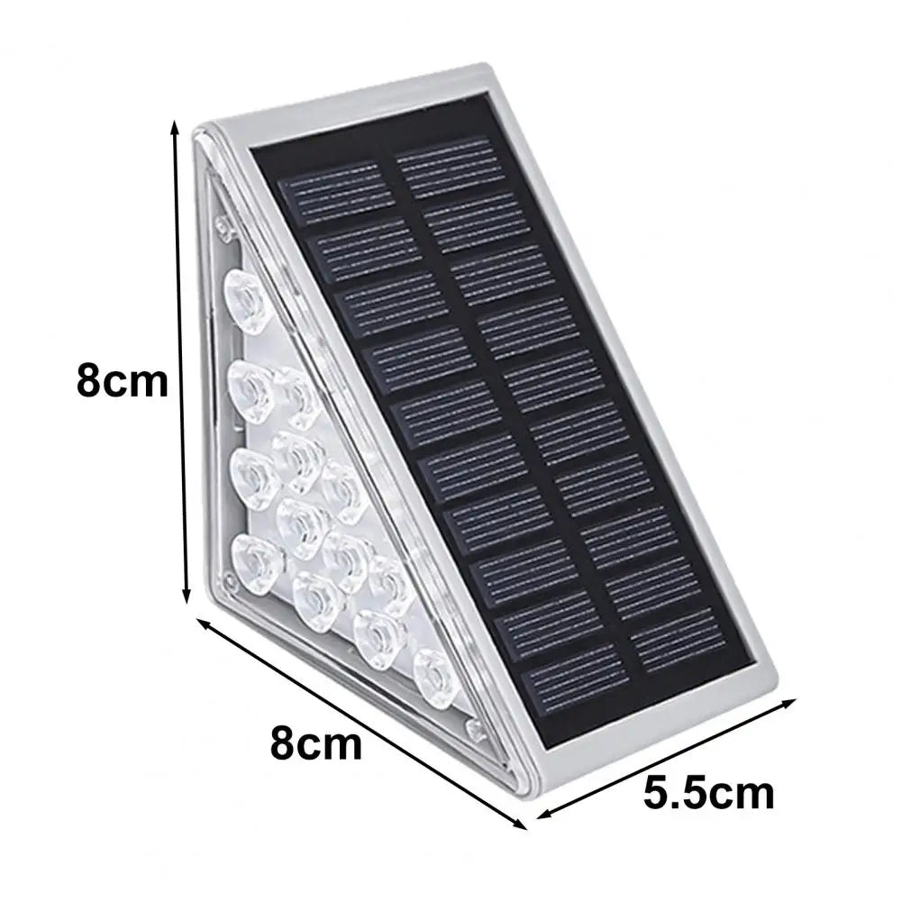 Solar Stair Light Solar Deck Lamp Set with High Brightness Waterproof Design Easy Installation Outdoor Step Lights for Pathway
