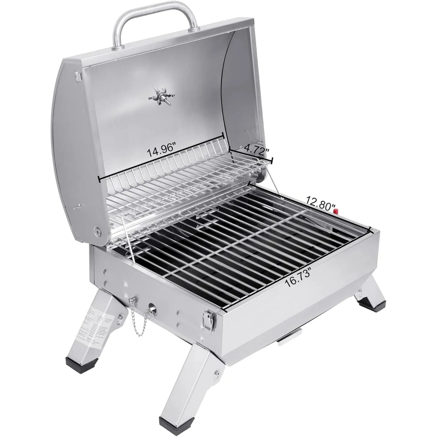 Stainless Steel Portable Gas Grill for Camping and Tailgating