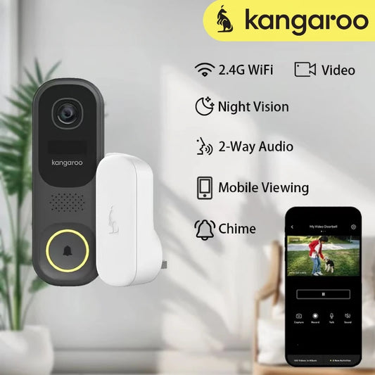 Kangaroo Wireless WiFi Doorbell Camera with Night Vision