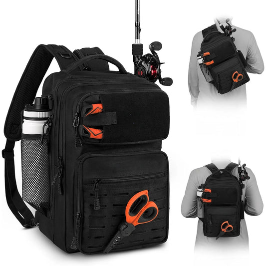Tactical Fishing Sling Bag Lightweight Versatile Fishing Backpack