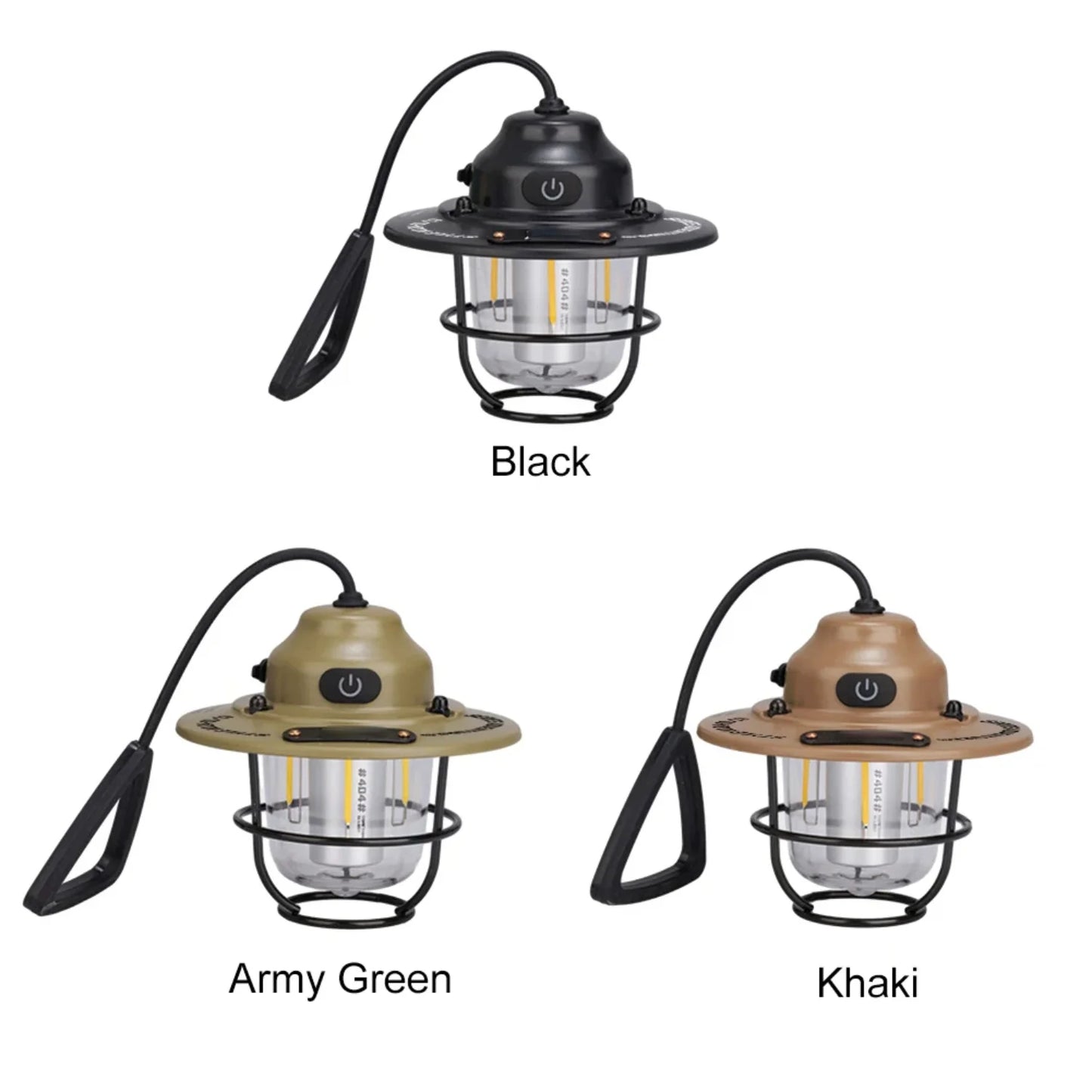 Camping Lantern Dimmable Camping Light Type C Charging Retro Camping Light 4 Light Modes Multifunction  Fishing Camping