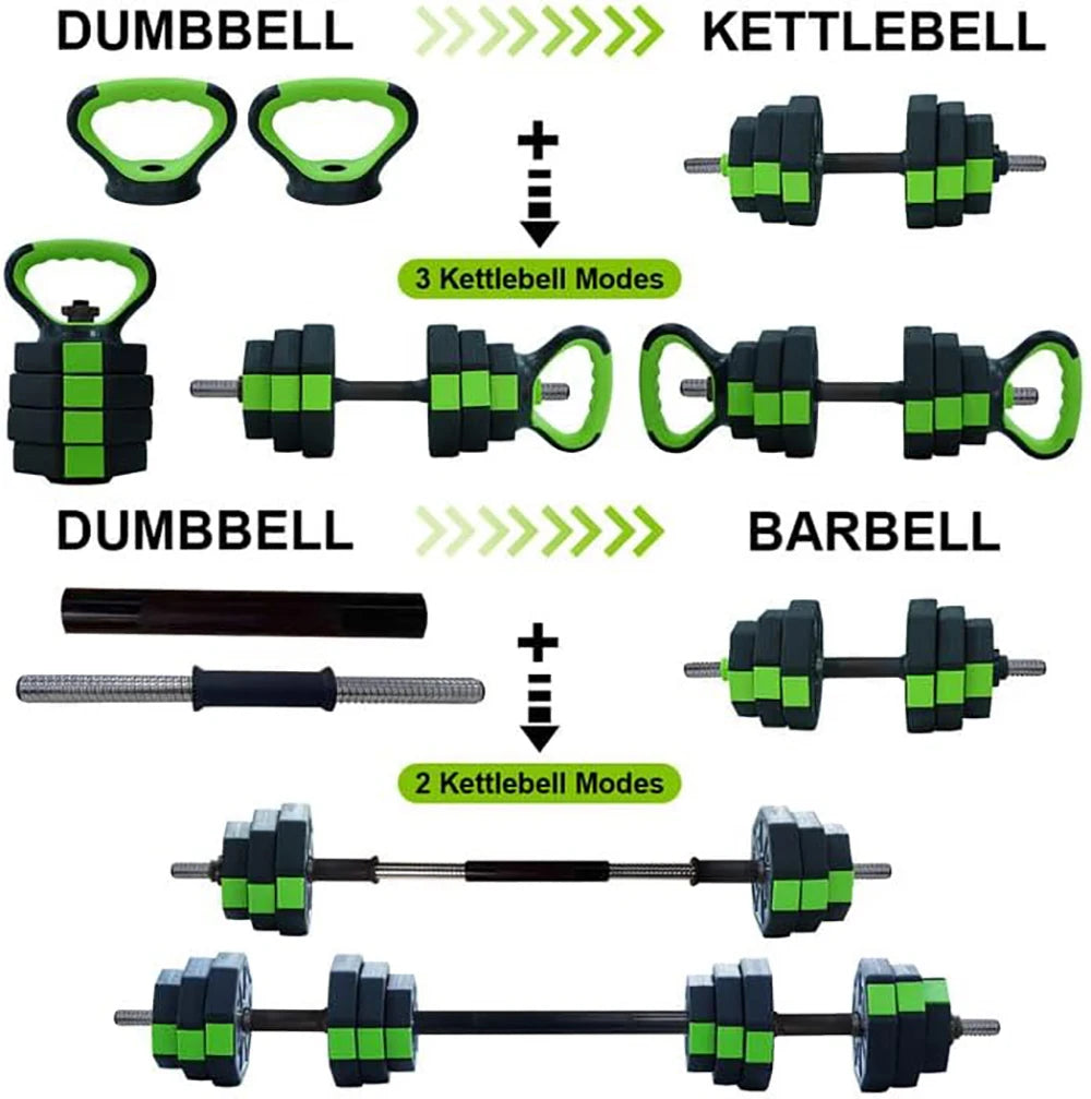 HiMISS 4 In 1 Adjustable Dumbbell Set 44lb Home Gym