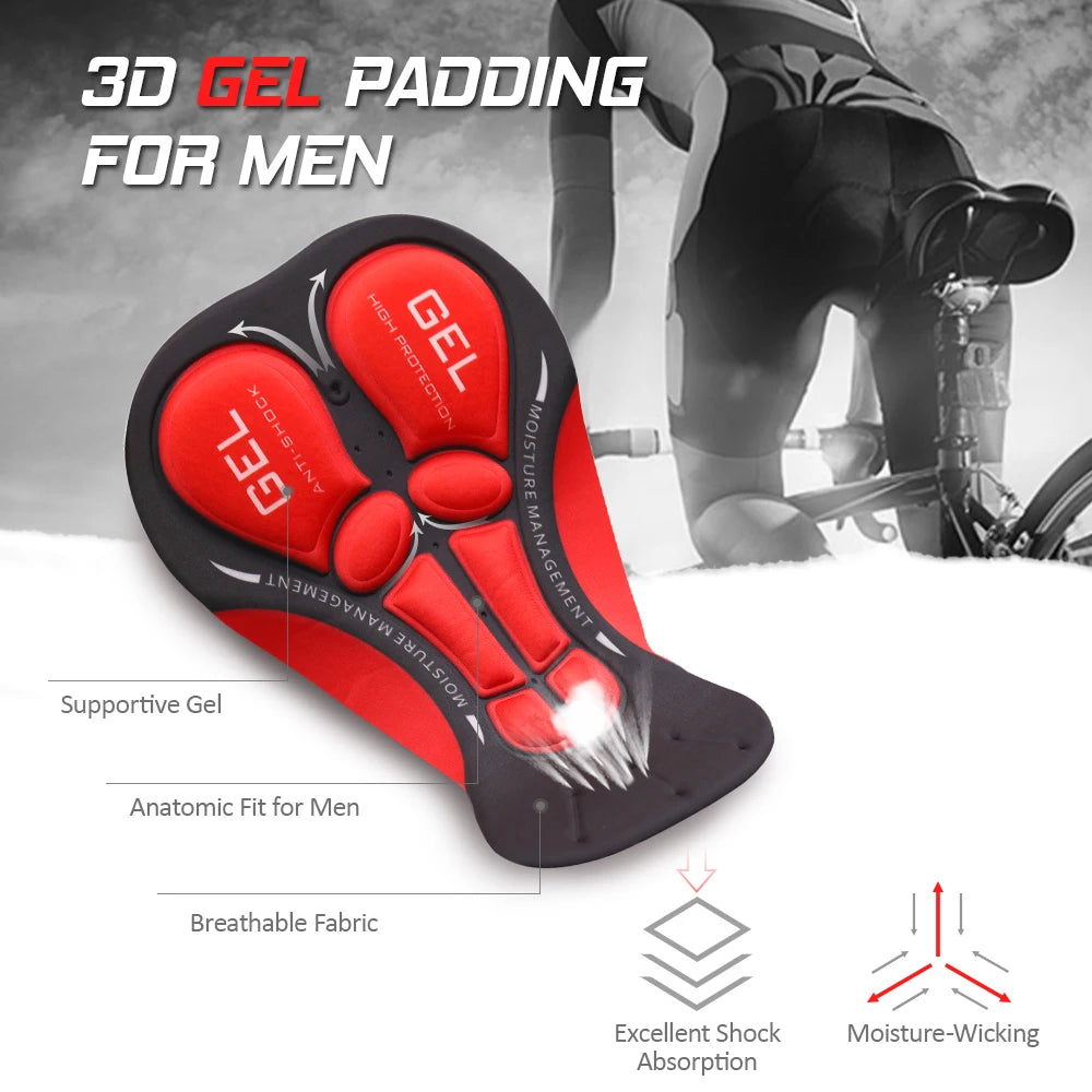 Men 3D Padded Gel Bike Underwear Cycle Shorts For Cycling