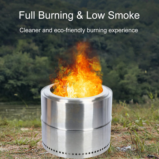 Smokeless Portable Outdoor Firepit with Ash Tray
