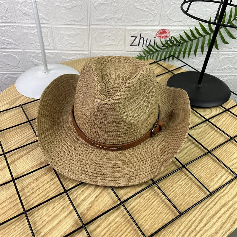 Tibet Guangdong Wide Brim Straw Cowboy Hat Sun Protection