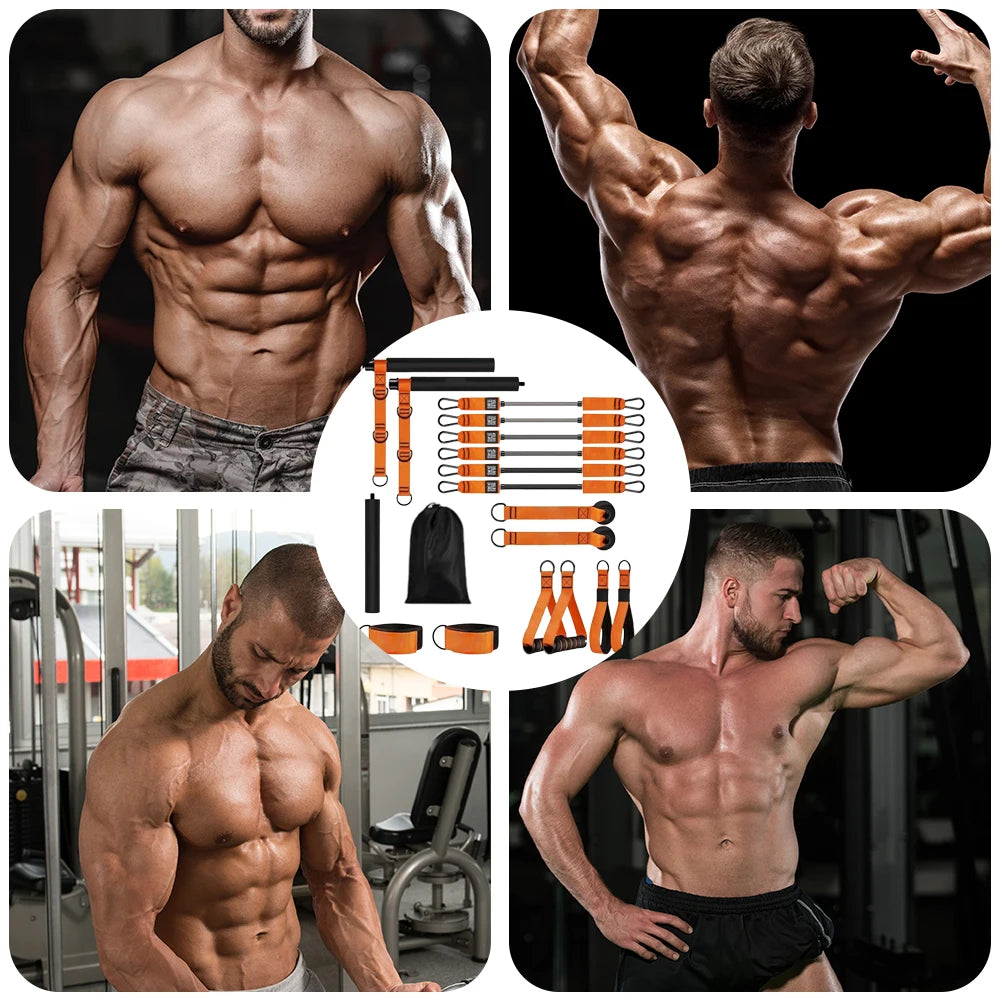 APWIKOGER Pilates Bar With Resistance Bands Home Gym