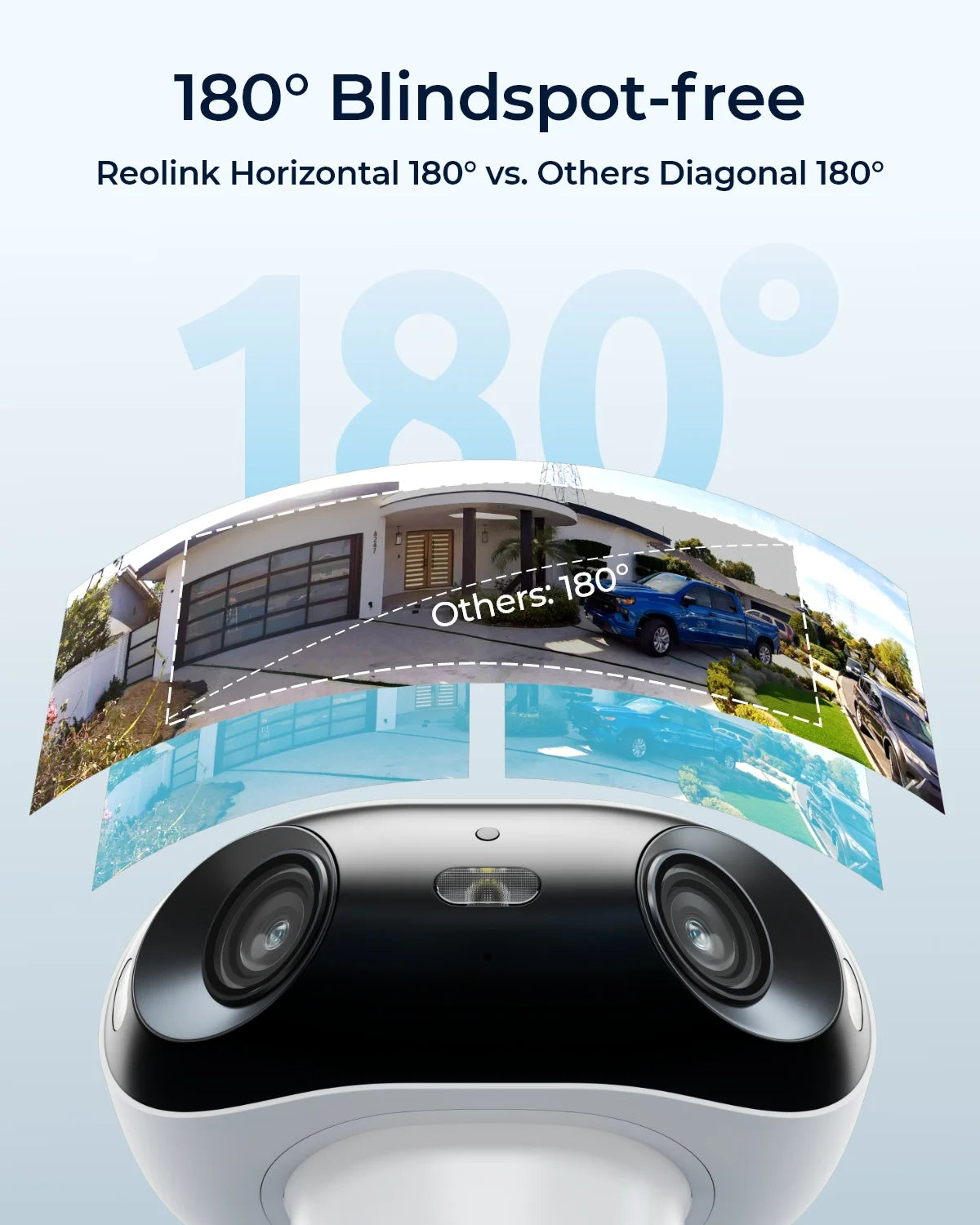 Reolink 4K Solar & Battery Powered Wireless Security Camera 180° ColorX Night Vision Outdoor WiFi Camera AI Home Hub Compatible