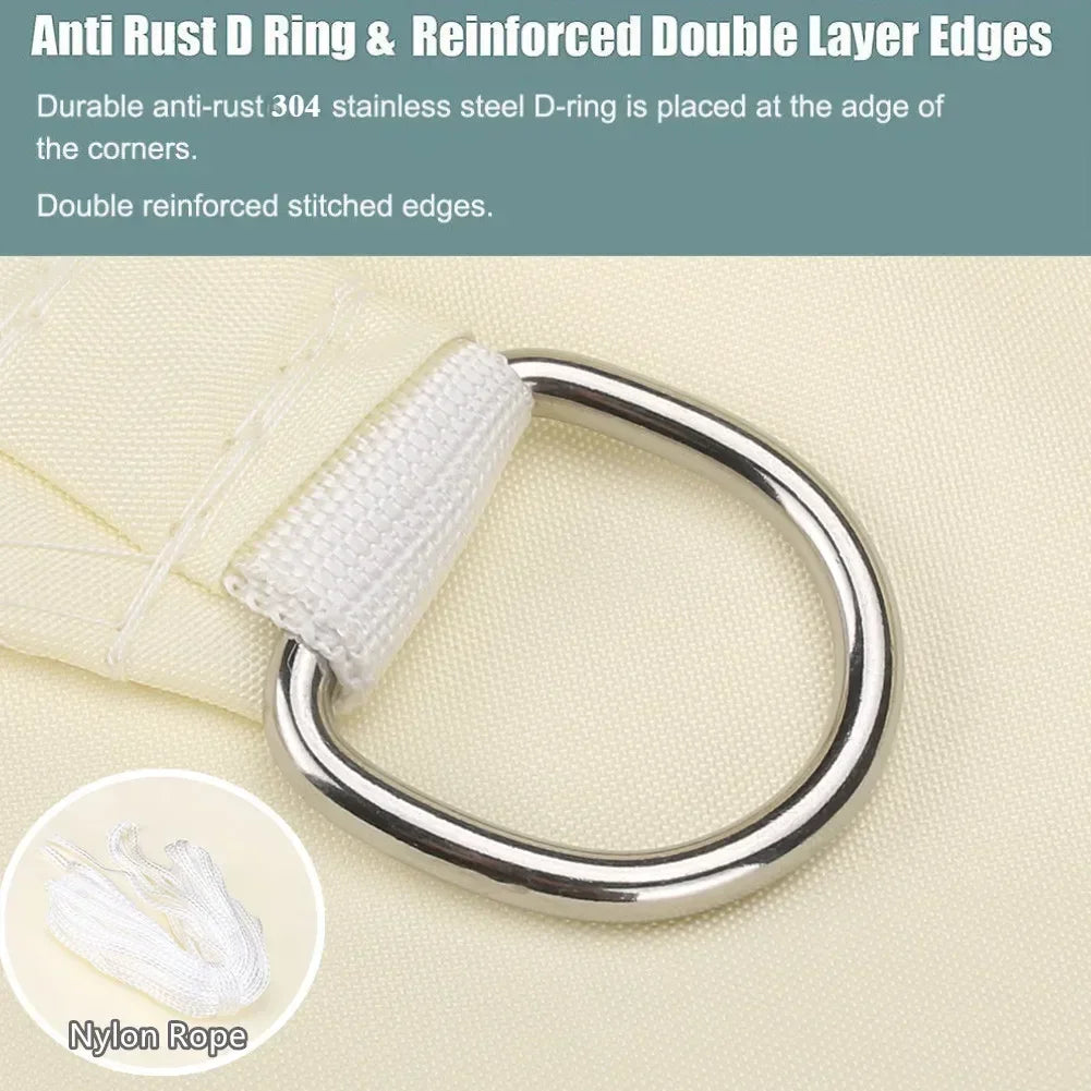 Waterproof Sun Shelter Shade Sail Outdoor Patio Canopy