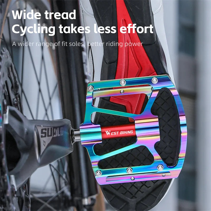 West Biking Ultralight Bicycle Pedals With 3 Bearings