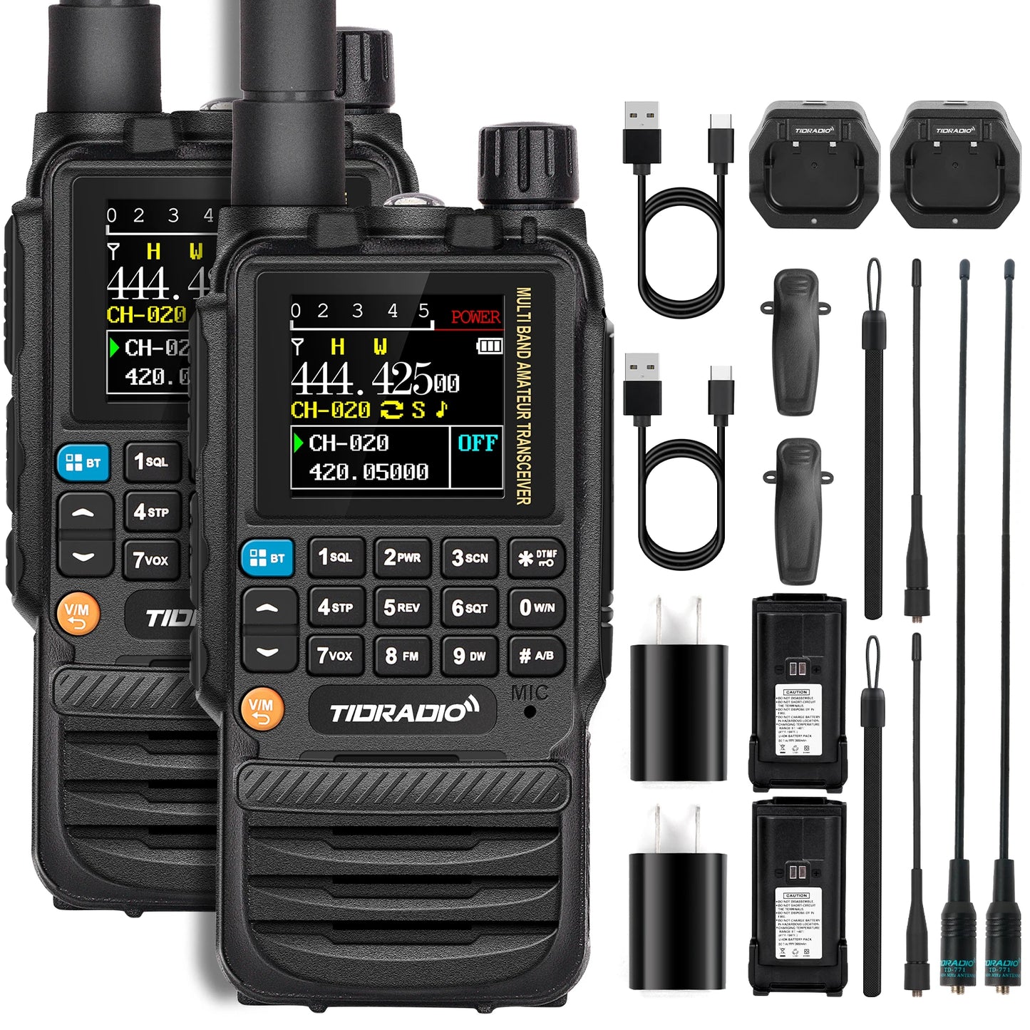 TIDRADIO H3 Walkie Talkies Long Range Wireless Set