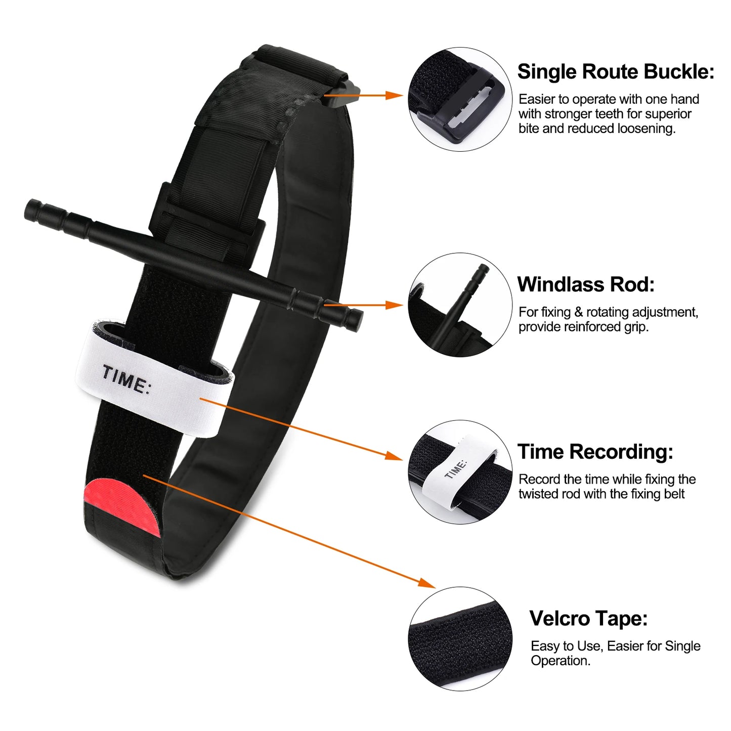 Aluminum Tourniquet Emergency Medical Spinning Belt Survival
