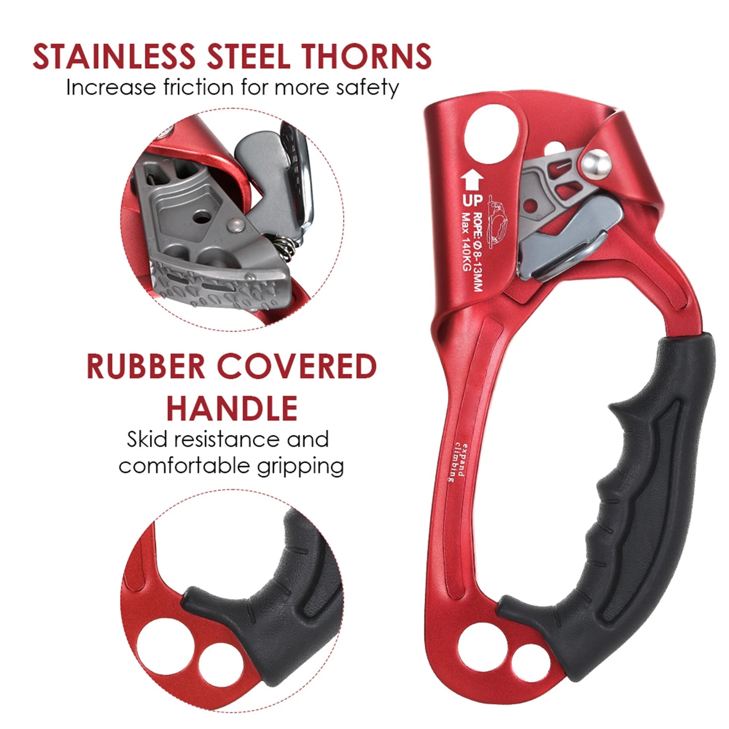 Hign Concerned Rope Ascender Aluminum Alloy Climbing Gear