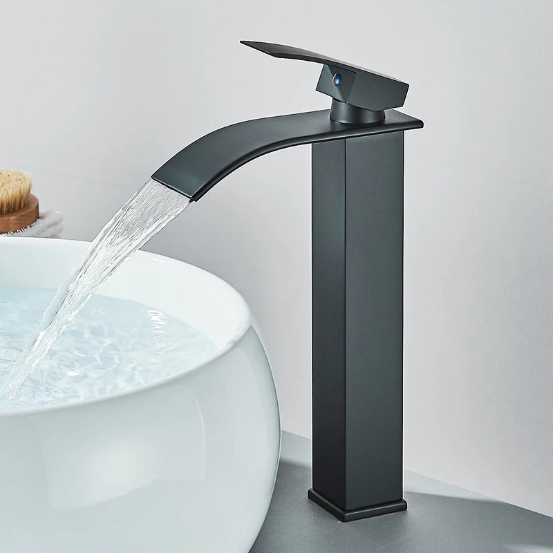 Rozin Basin Faucet Deck Mounted Single Lever Waterfall