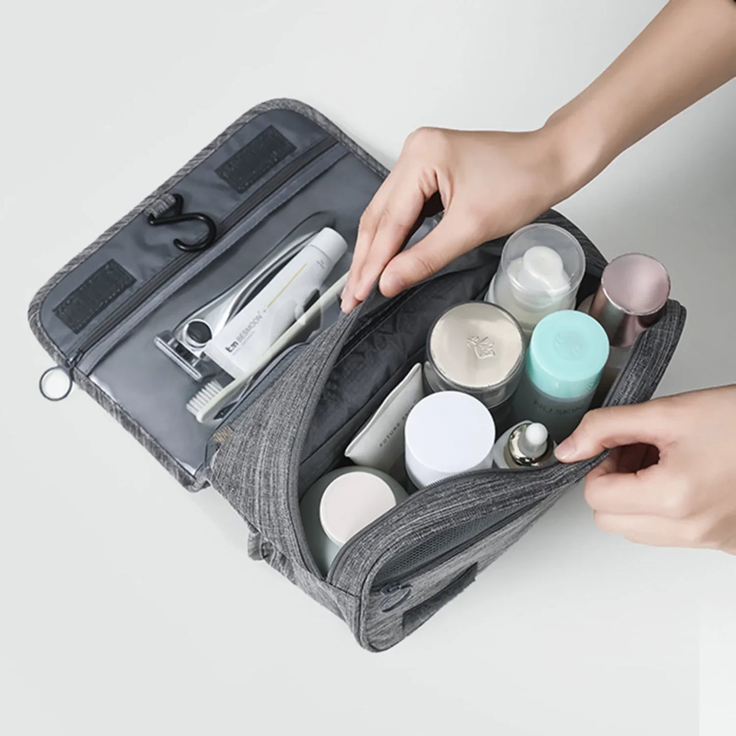 Waterproof Travel Toiletry Bag Hanging Wet Dry Separation