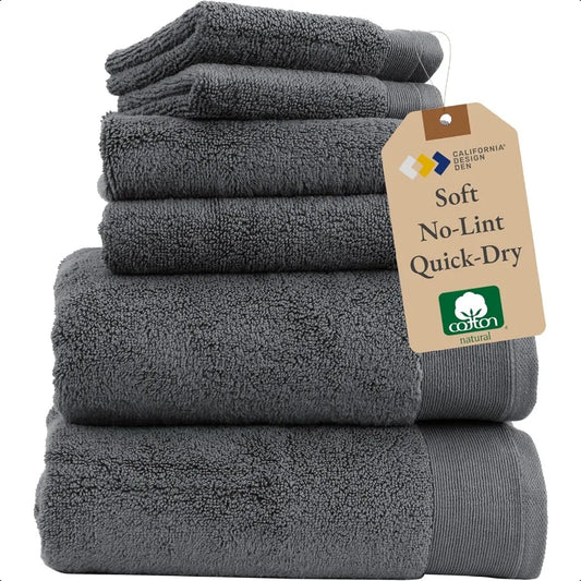 Everyday Cotton Towel Set Quick Dry Absorbent Soft Plus