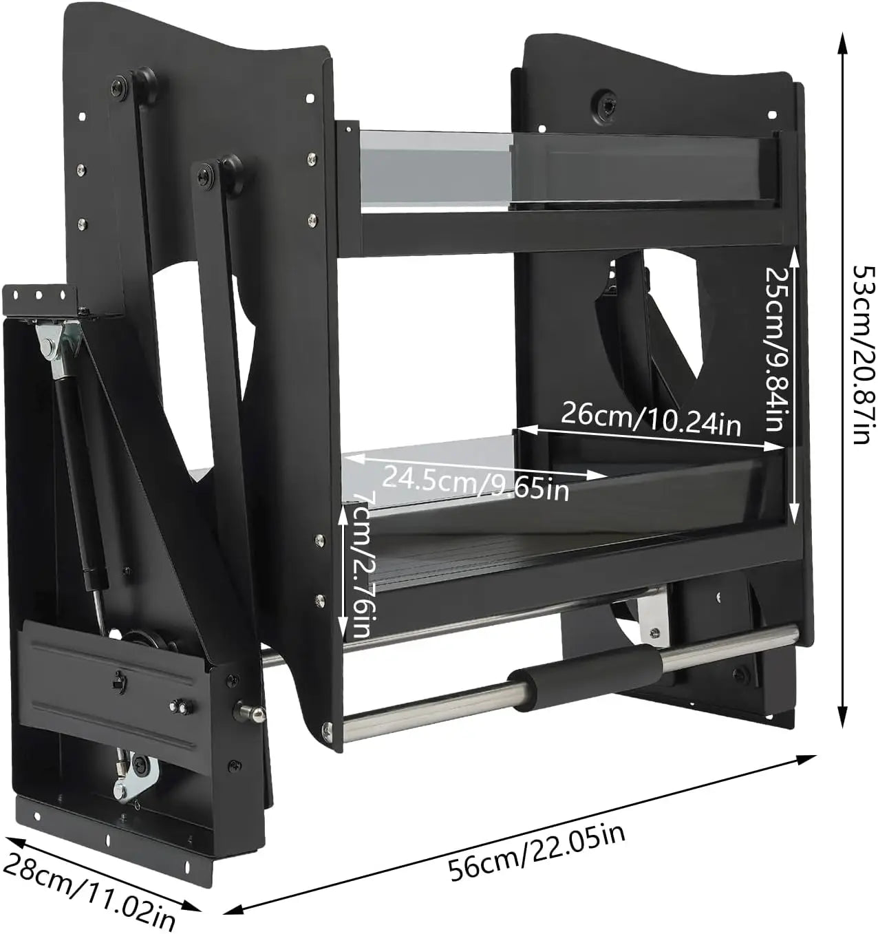 Pull Down Cabinet Organizer 2 Tier Heavy Duty Spice Rack