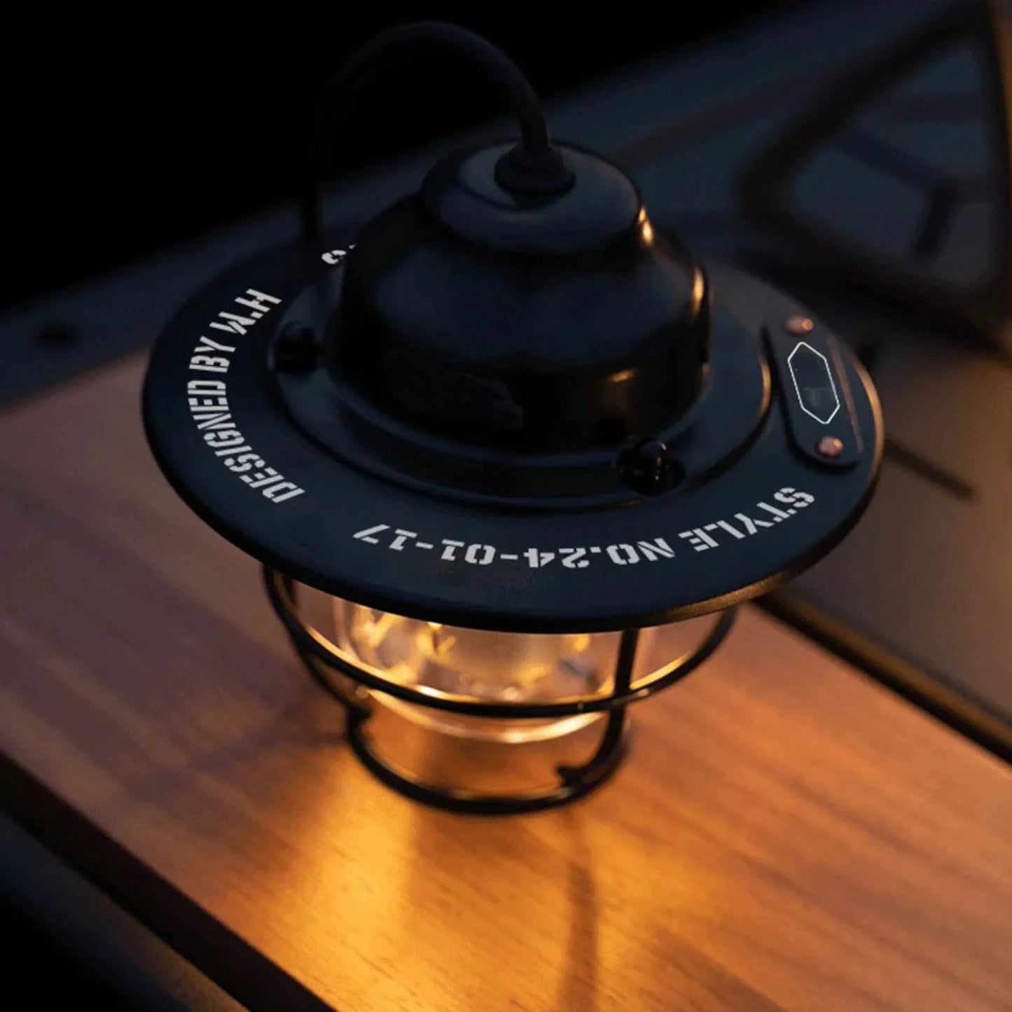 Camping Lantern Dimmable Camping Light Type C Charging Retro Camping Light 4 Light Modes Multifunction  Fishing Camping
