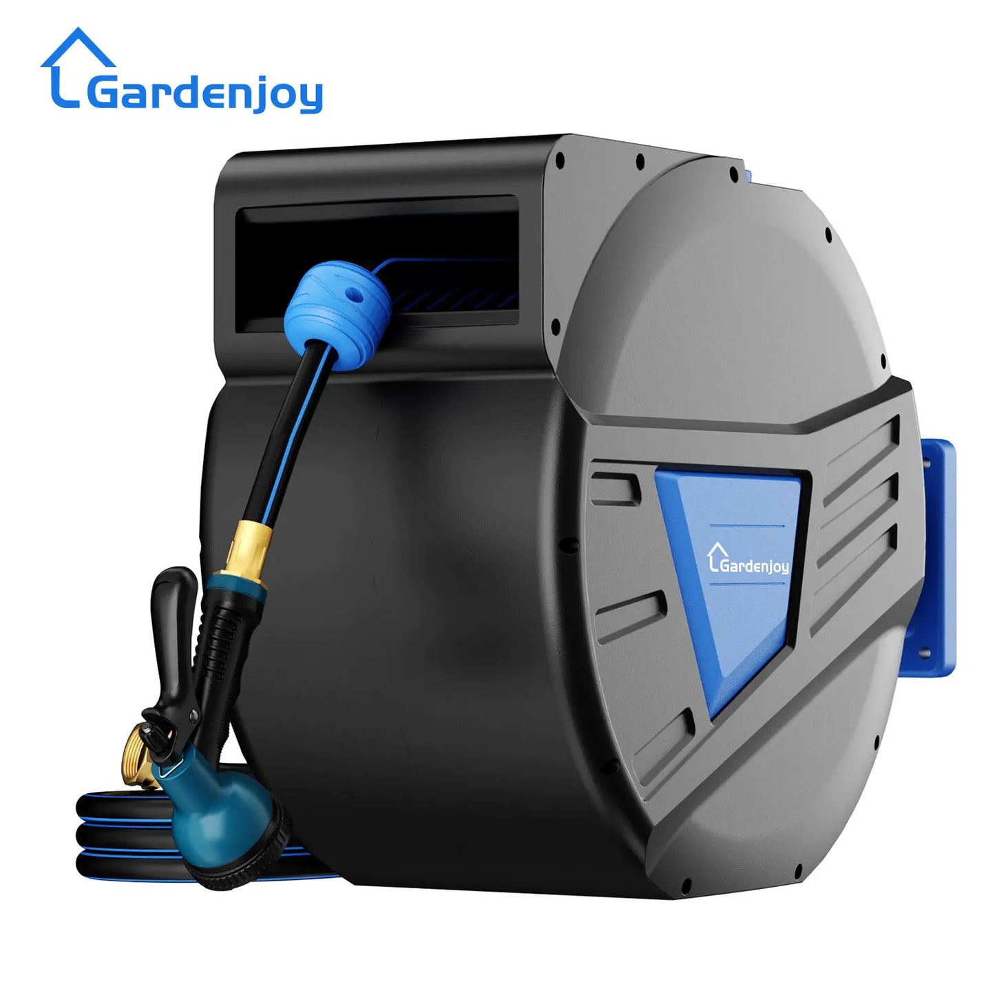 GardenJoy Retractable Hose Reel Wall Mounted with Locking