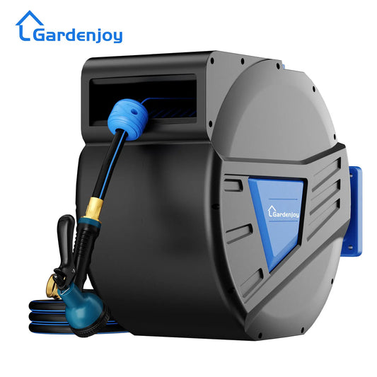 GardenJoy Retractable Hose Reel Wall Mounted with Locking