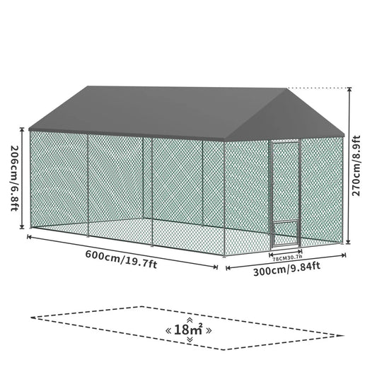 XXL XL Large Outdoor Chicken Run Coop Heavy Duty Walk-In Chicken Coop Run Cage Duck Goose Pen Fence with Lockable Door