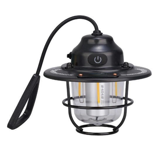 Camping Lantern Dimmable Camping Light Type C Charging Retro Camping Light 4 Light Modes Multifunction  Fishing Camping