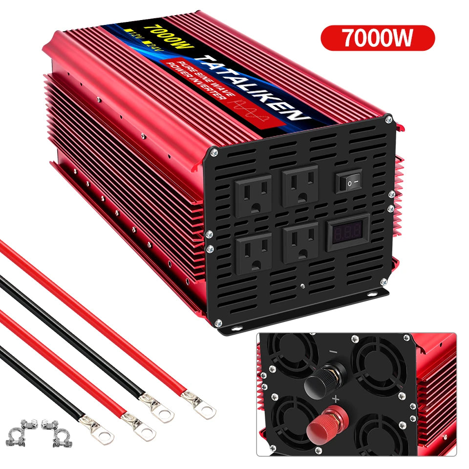 TATALIKEN Pure Sine Wave Inverter 10000W DC To AC Portable