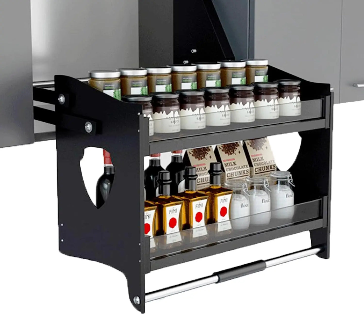 Pull Down Cabinet Organizer 2 Tier Heavy Duty Spice Rack