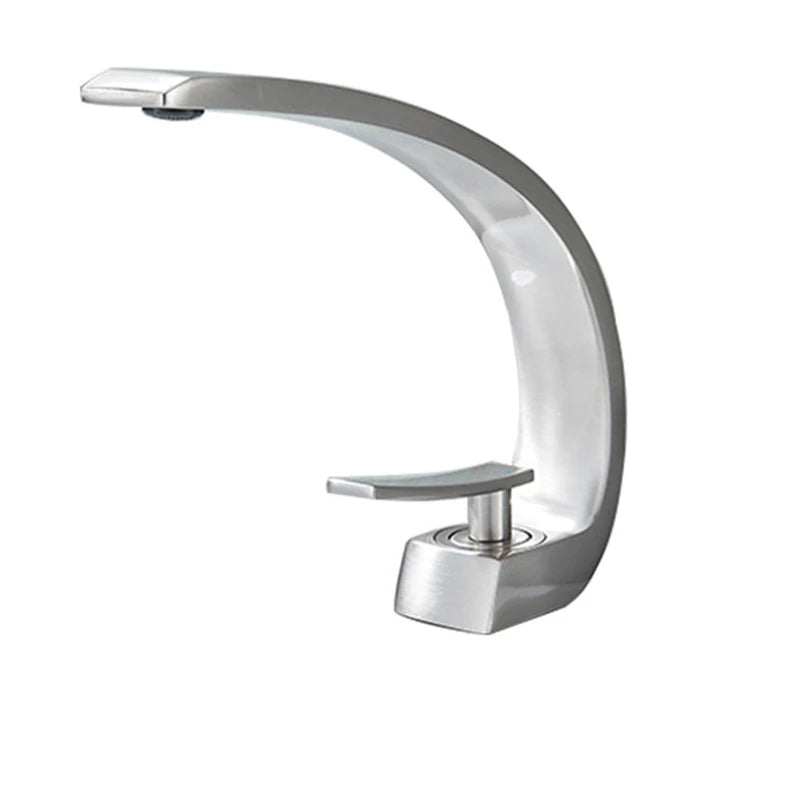 Black Chrome Bathroom Basin Faucet Deck Mount Mixer