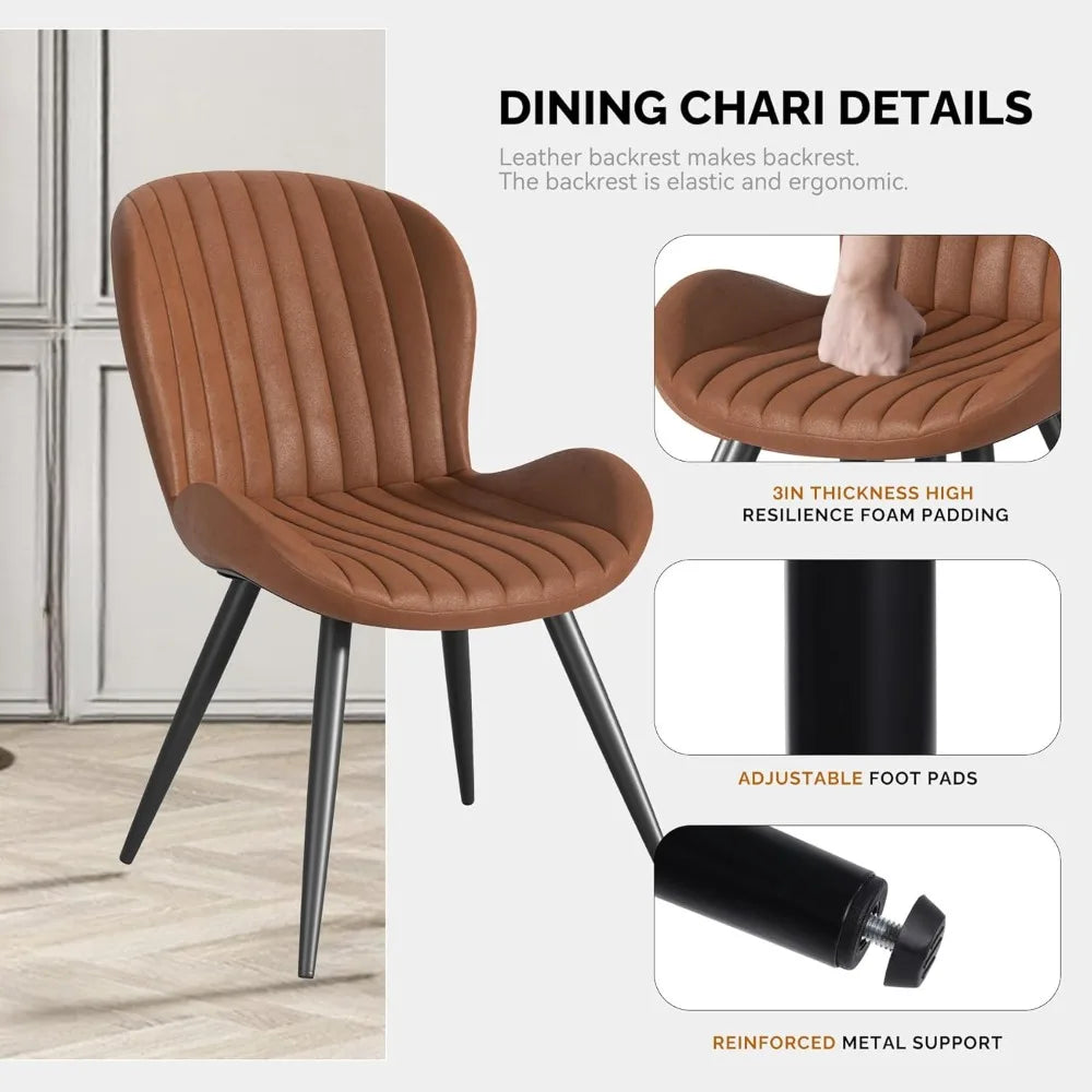 Zhuxiang Dining Chairs Set Of 6 Modern Upholstered Kitchen