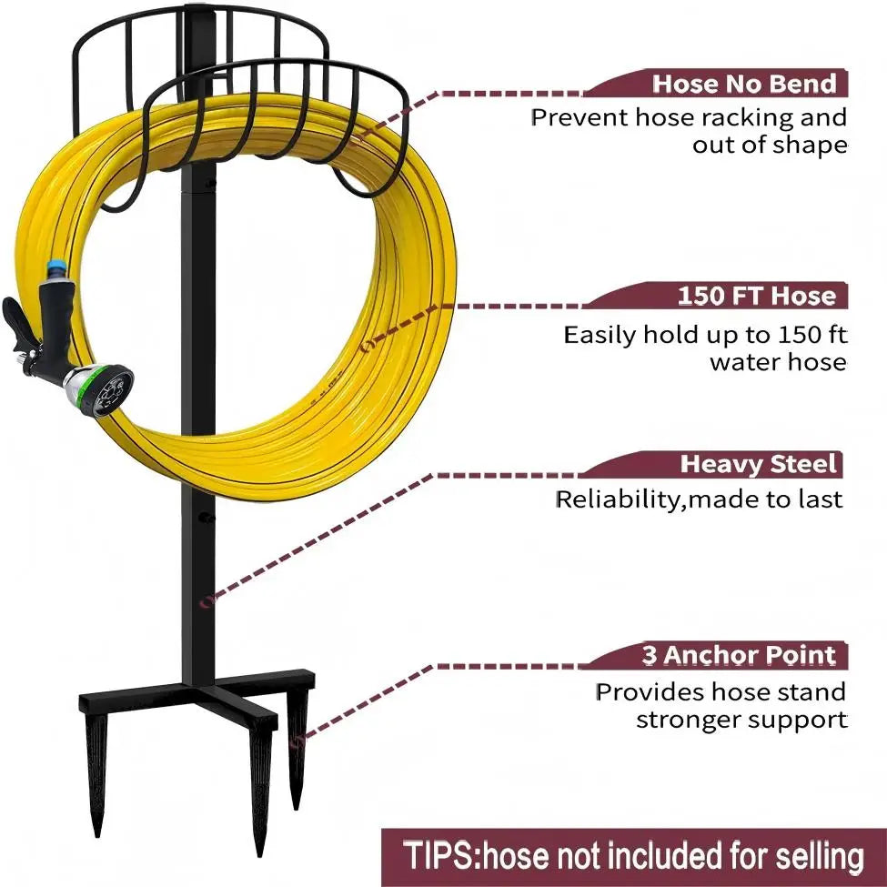 Hignconcerned Freestanding Garden Hose Holder Hanger