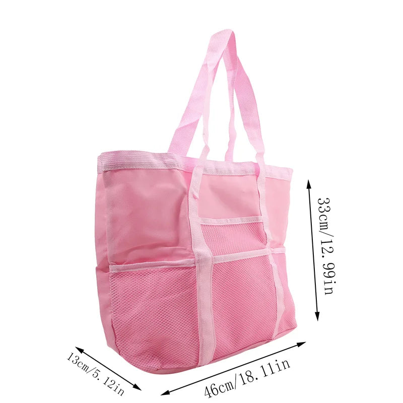Mesh Beach Bag Waterproof Sandproof Large Tote For Women