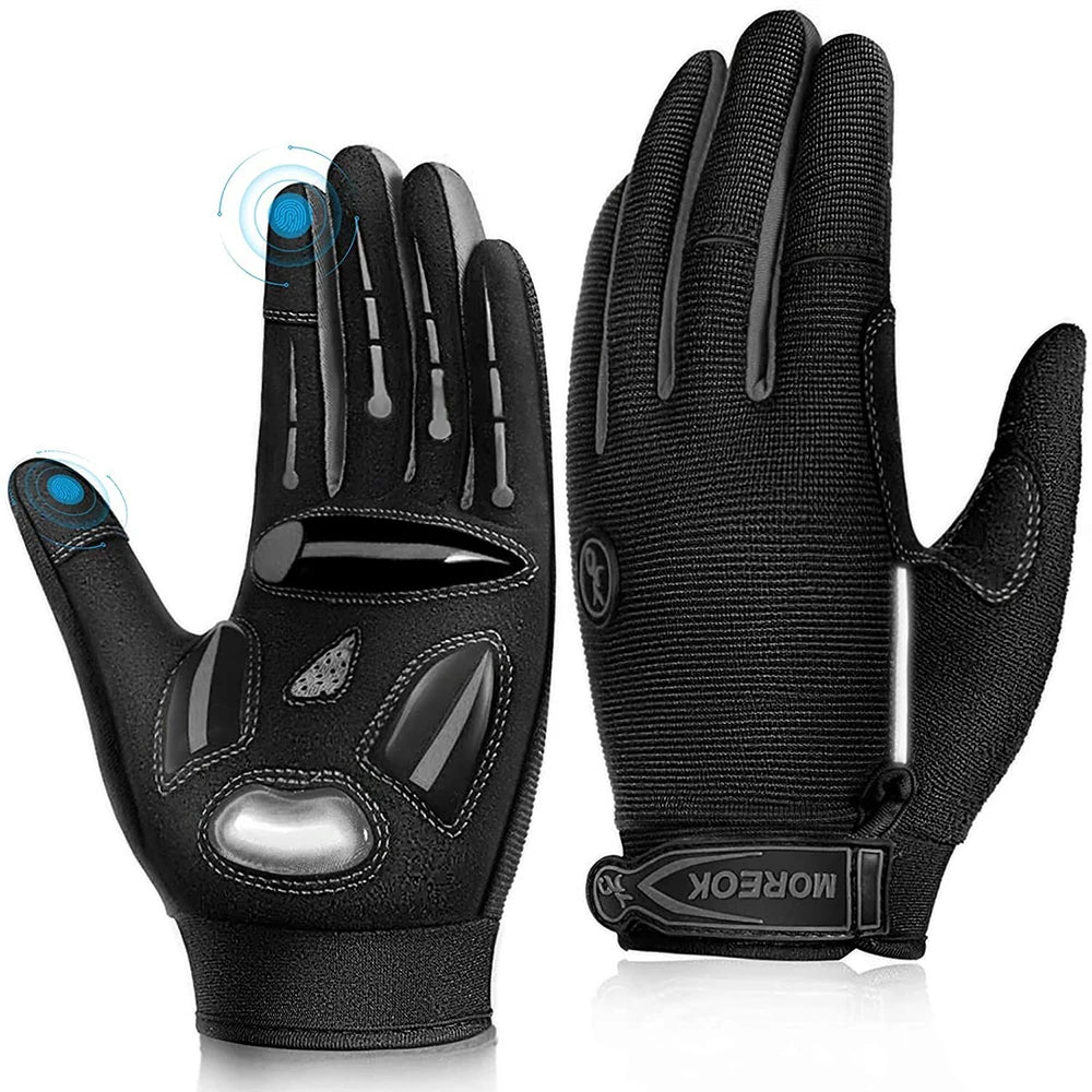 MOREOK Racing MTB Gloves Breathable Non Slip Touchscreen