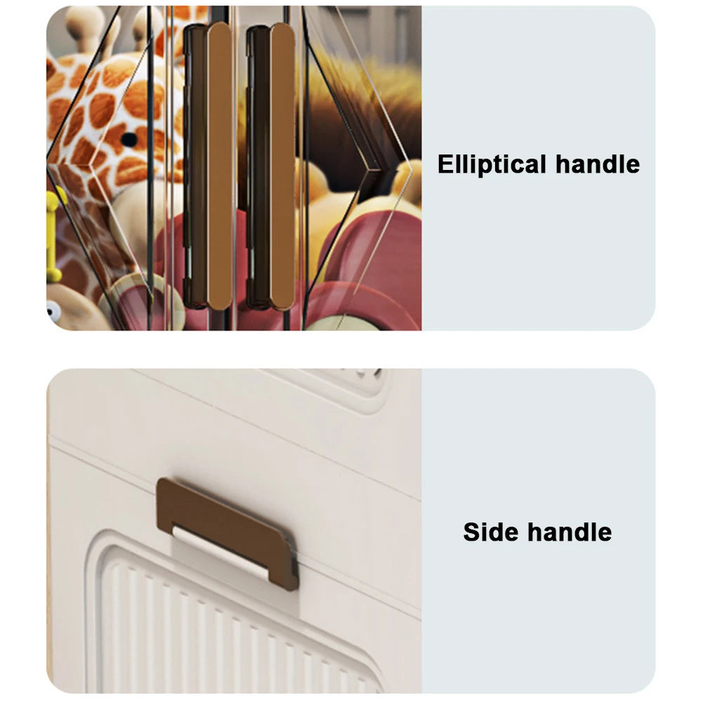 Alloet 4 Tier Stackable Storage Bins With Lids Doors Wheels