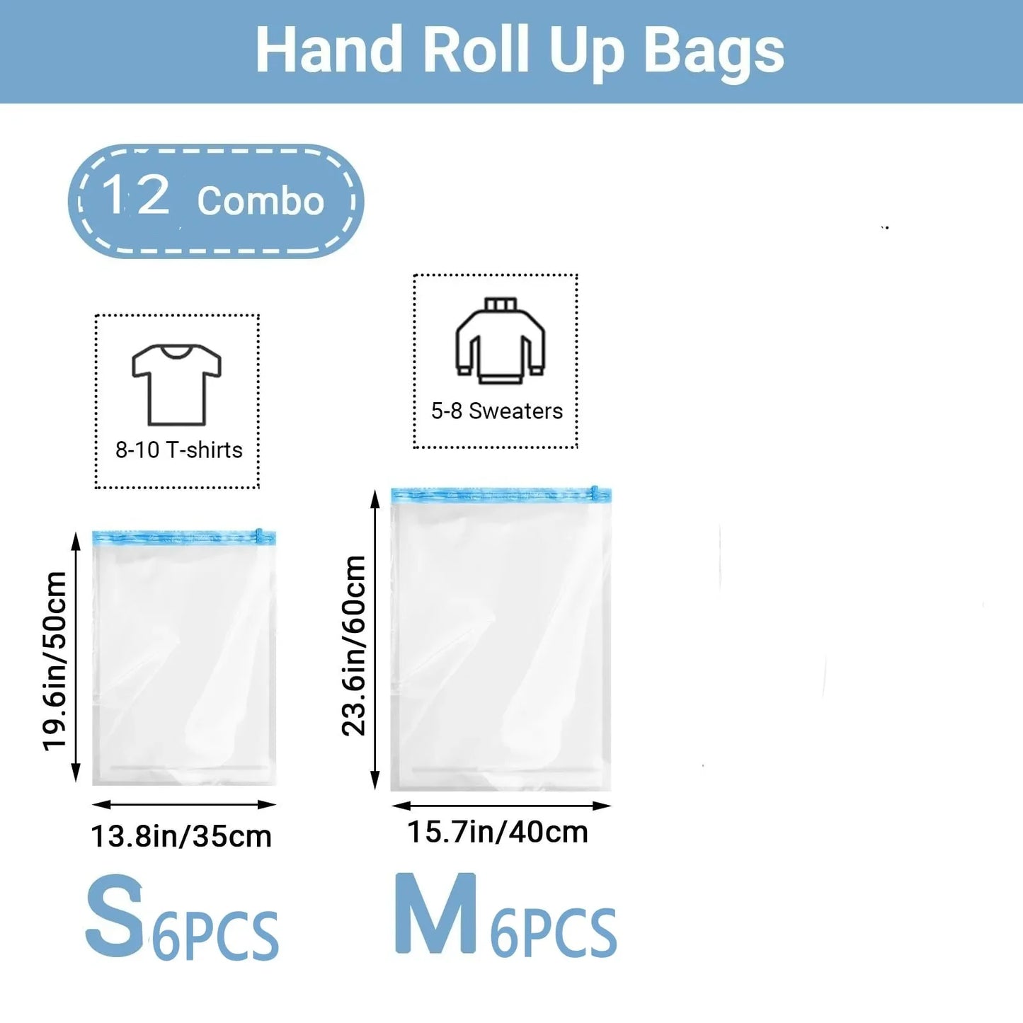Space Saver Travel Storage Bags No Pump Vacuum
