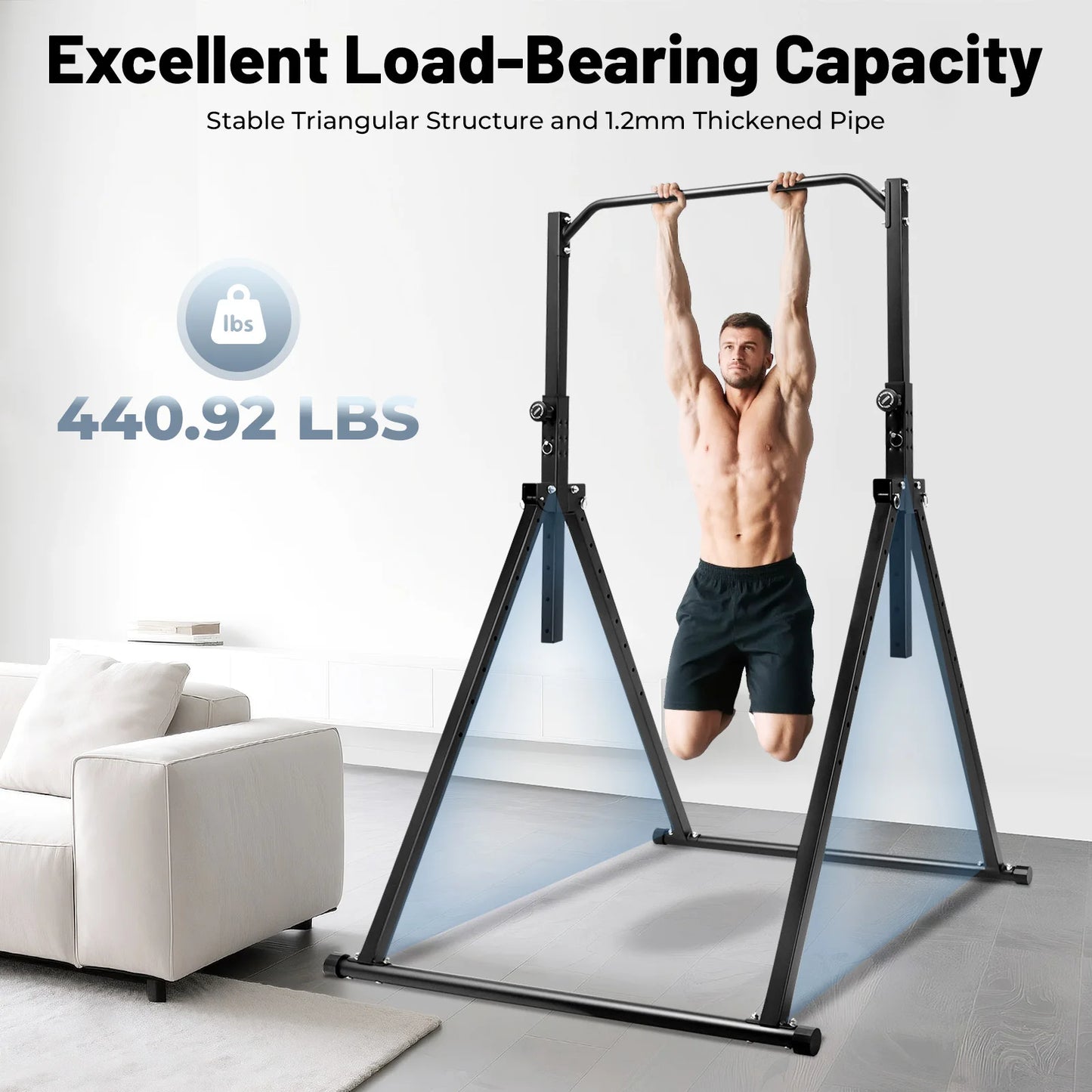 Folded Power Tower Pull Up Bar Dip Station Home Gym