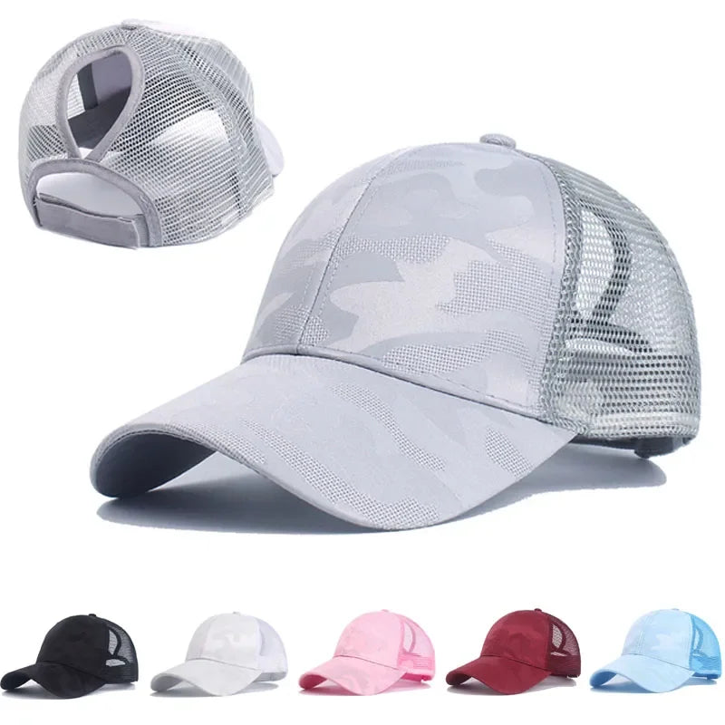 CN Zhejiang Camouflage Mesh Trucker Hat Snapback For Women