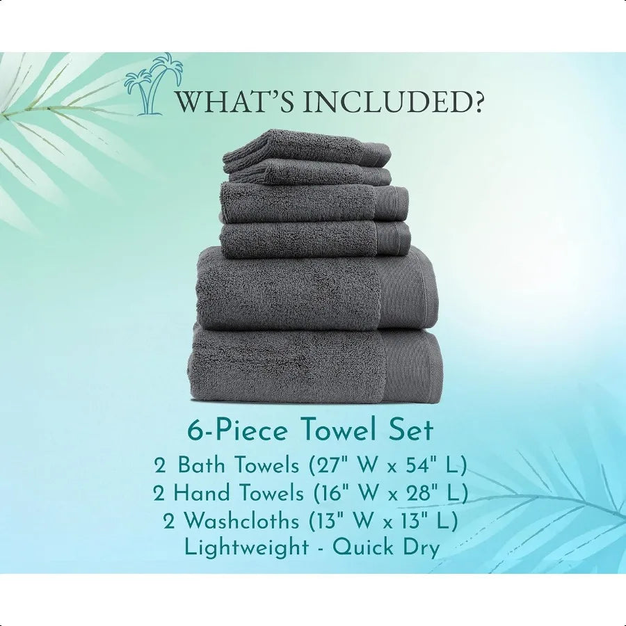 Everyday Cotton Towel Set Quick Dry Absorbent Soft Plus