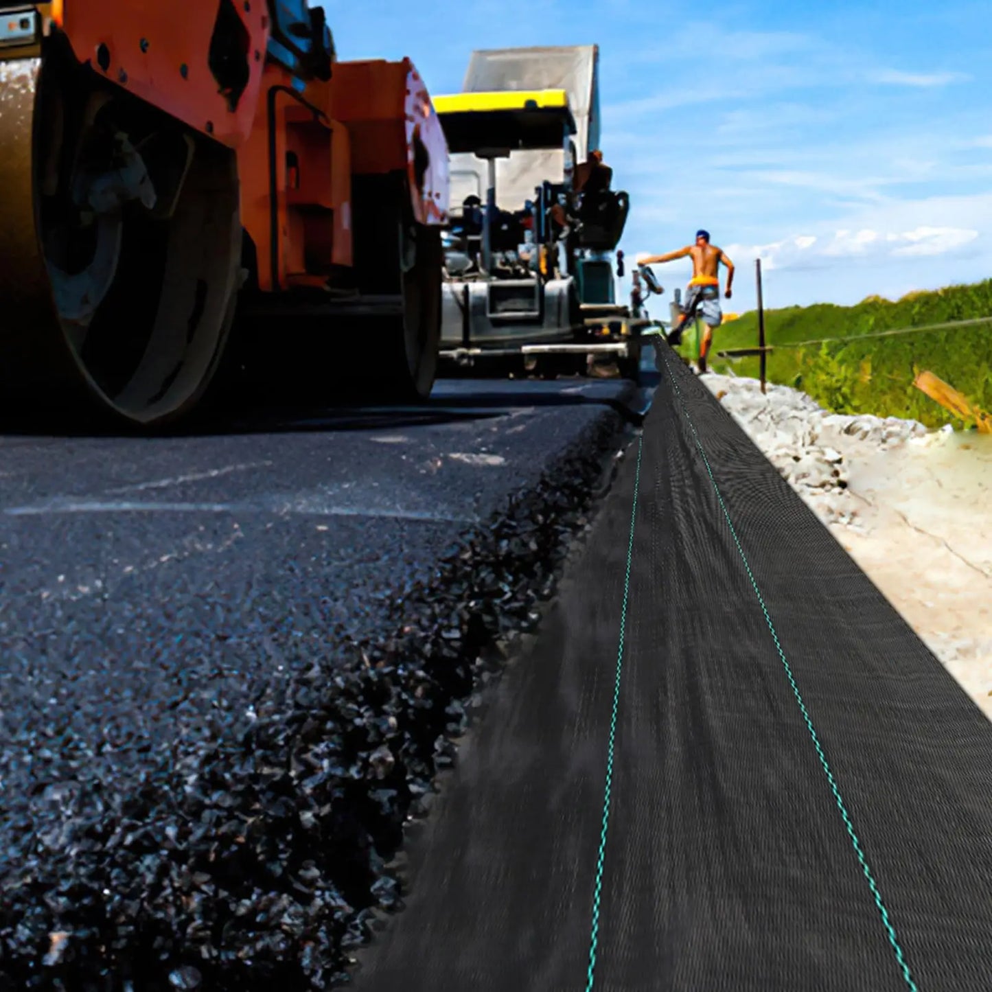 HiMISSH Weed Barrier Landscape Fabric Heavy Duty Cloth