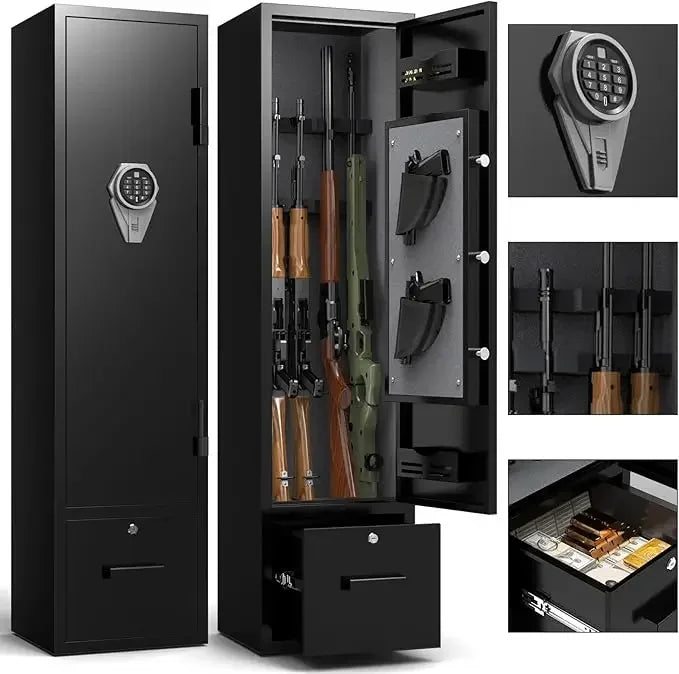 Hignconcerned Gun Safe With Drawer And Removable Shelf