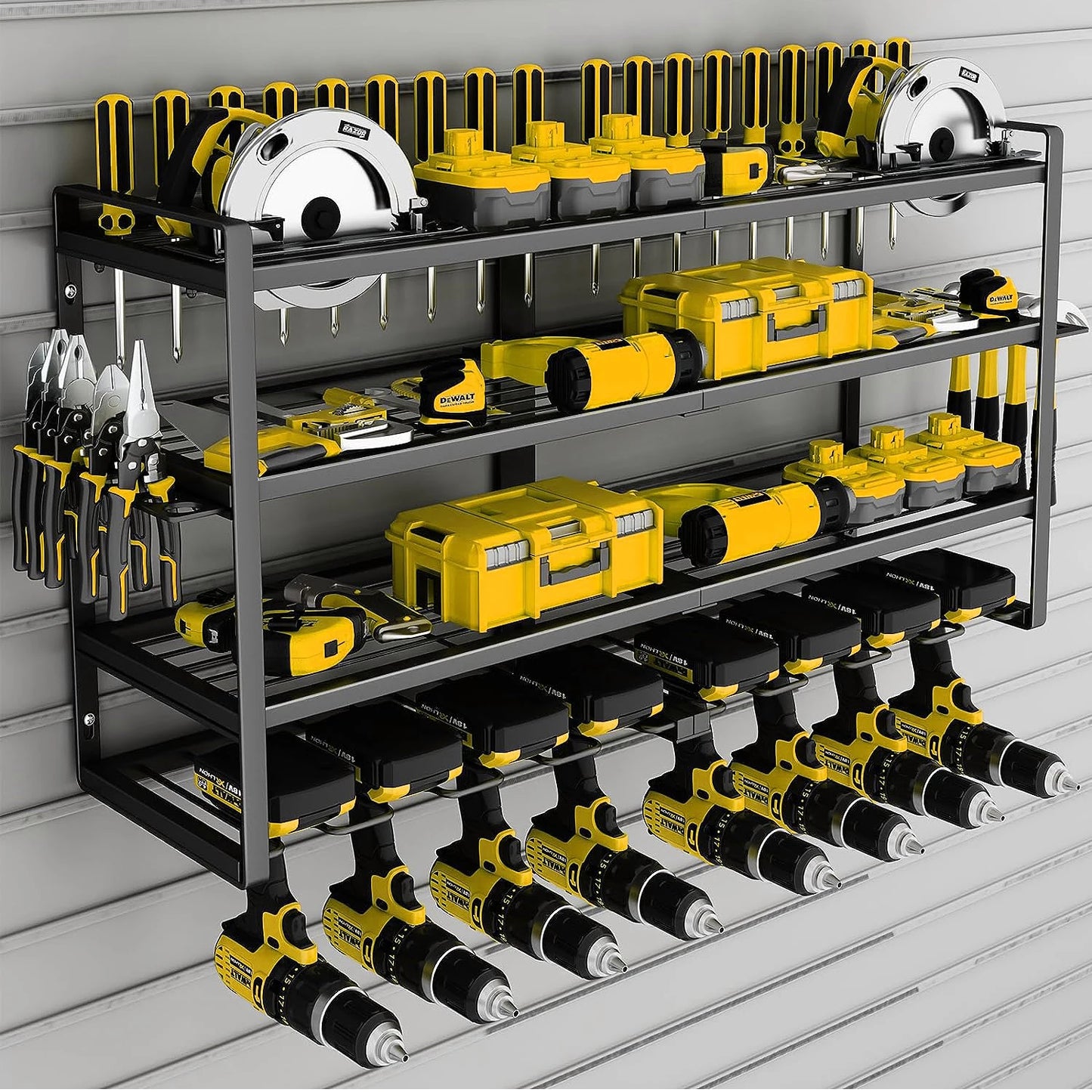 Power Tool Organizer Wall Mount Four Layer Heavy Rack