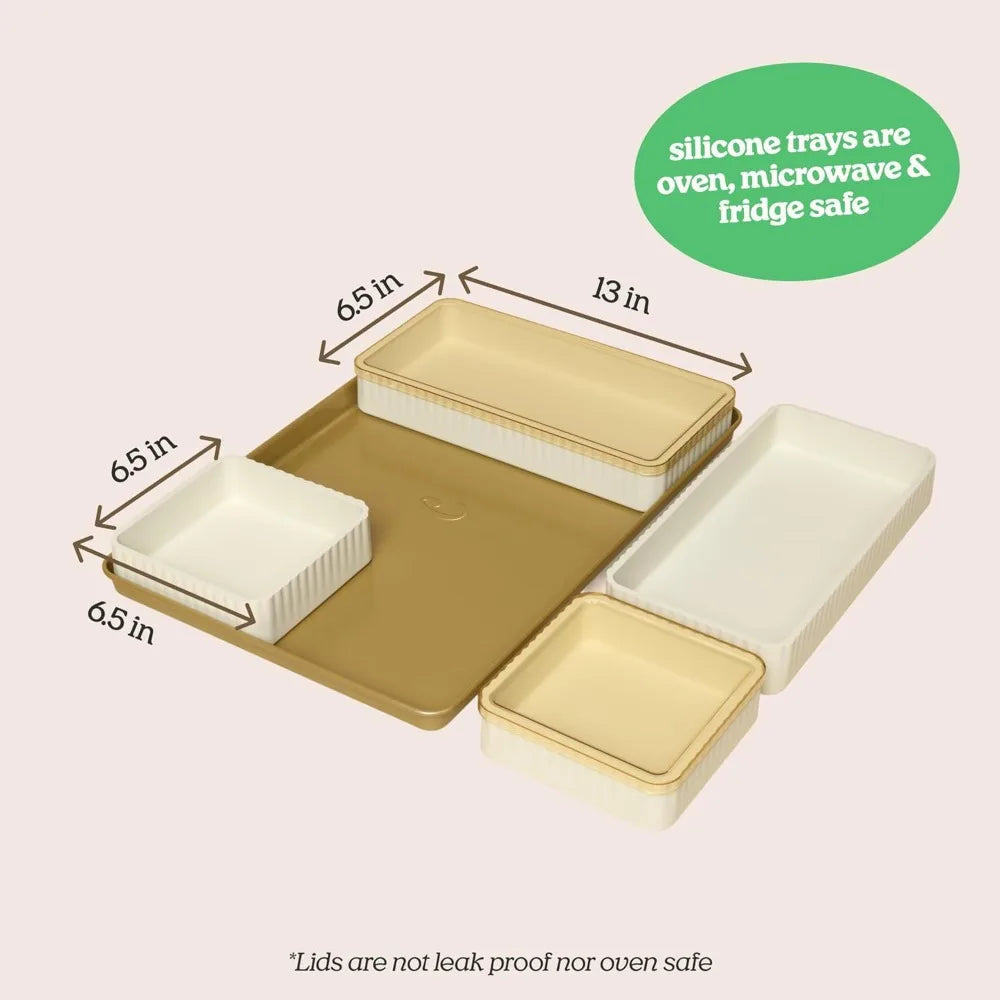 Color 9-Piece Non-Stick Bakeware Set With Silicone Trays