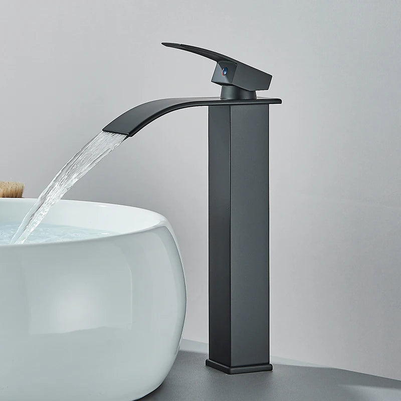 Rozin Basin Faucet Deck Mounted Single Lever Waterfall