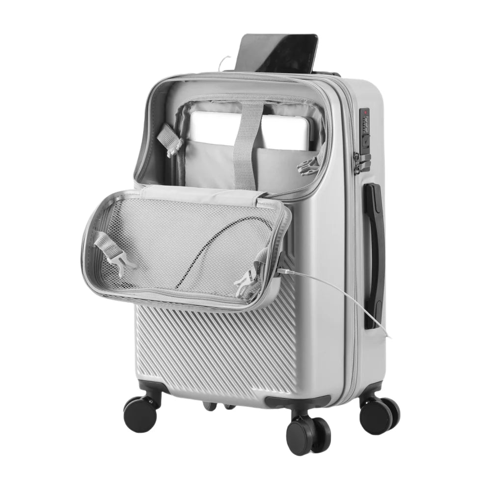 ShanghaiHign Rolling Luggage Carry On With Combination Lock