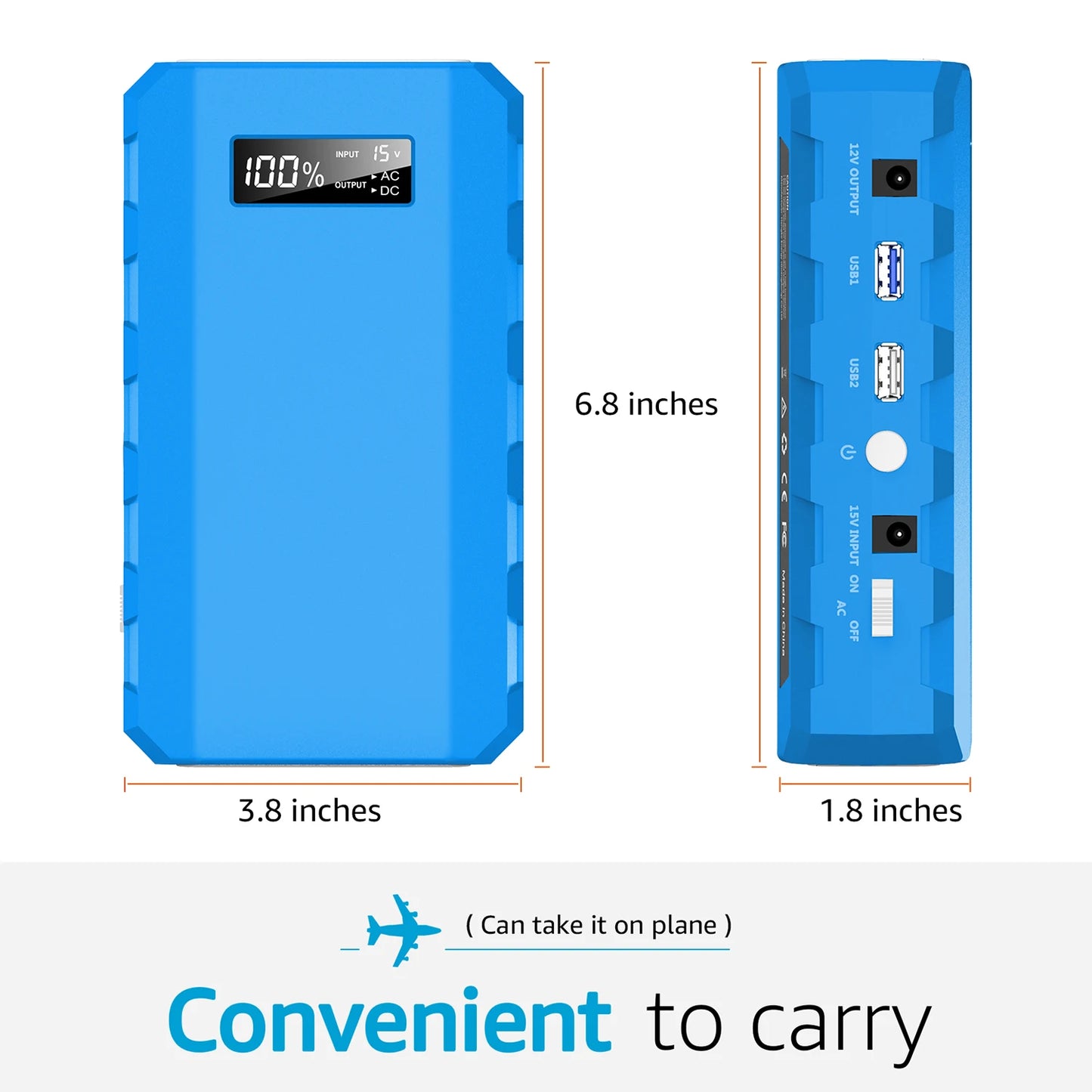 Portable Power Bank Battery Charger with AC DC Outlet 88.8Wh 65W Outdoor Small Generators for Backup Camping Outdoor Emergency