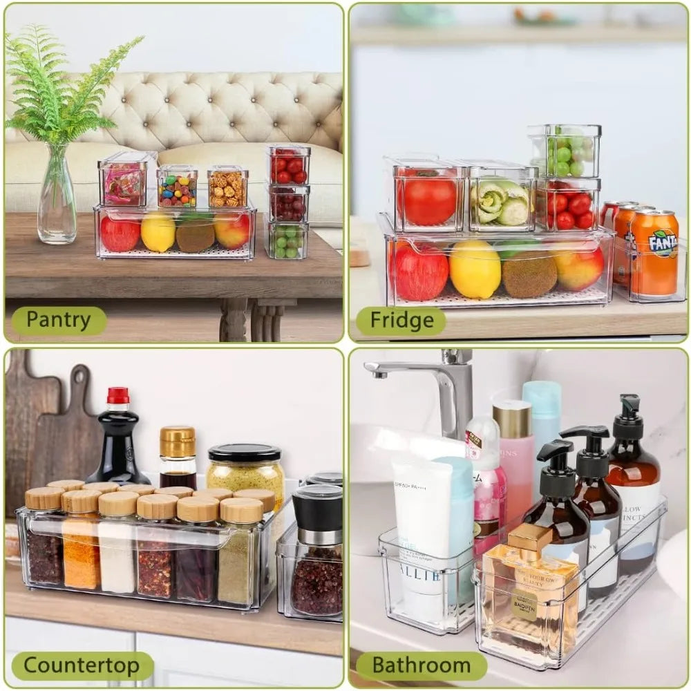 Zhejiang Pantry Organizer Bins With Lids Clear Plastic Bins