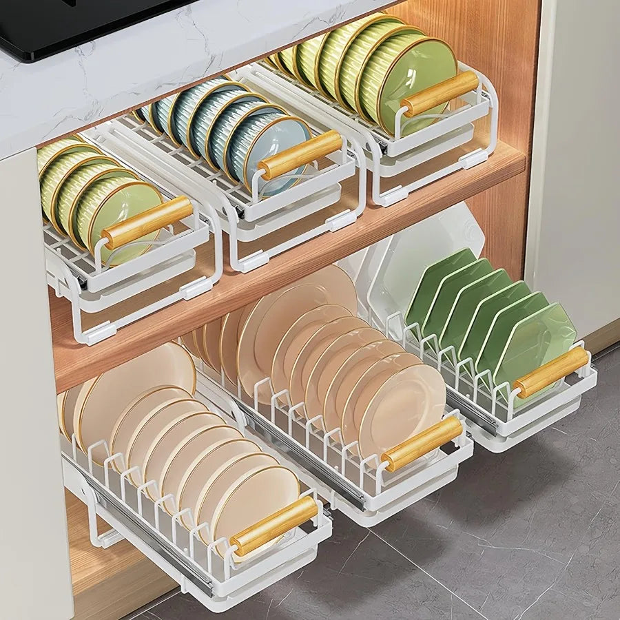 Hign-concerned PullOut Dish Rack for Kitchen Cabinets