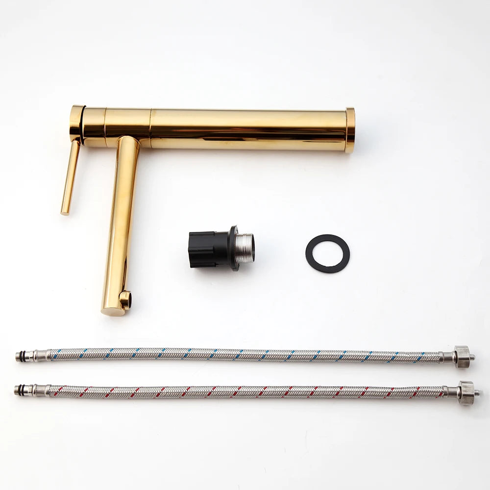 JIENI Bathroom Basin Faucet Vessel Sink Mixer Deck Mounted